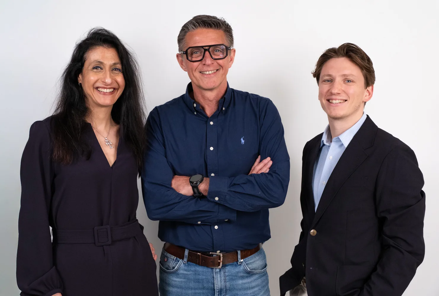 Portrait de groupe d'investisseurs de GENEO Capital Entrepreneur avec leur chargé d'investissement