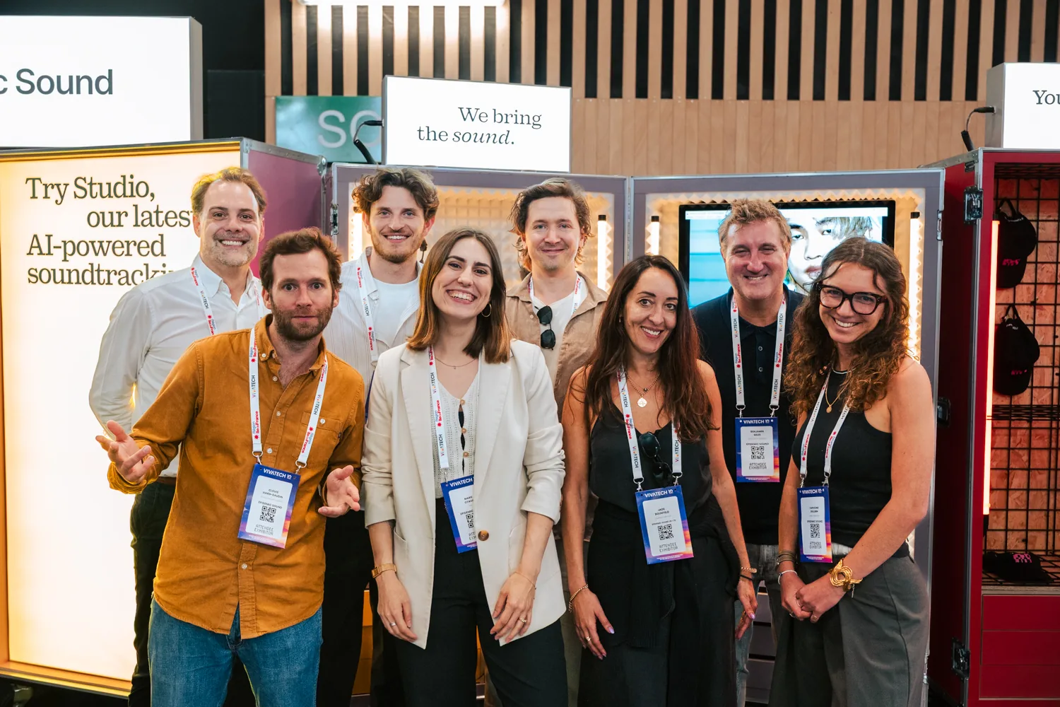 L'équipe Epidemic Sound réunie sur son stand à VivaTech 2026